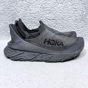 Hoka One One Restore TC Mens Size 9 Slip On Recovery Shoes Gray Black